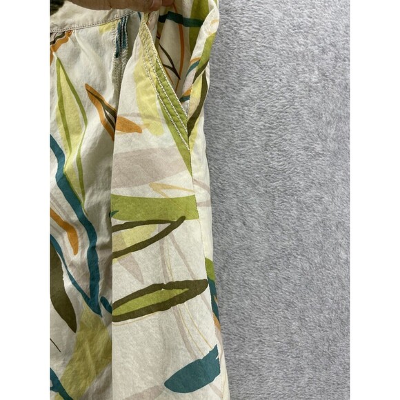 CAbi Women's A Line Skirt Lined Leaves Medium 100% Cotton Pockets Drawstring - Picture 3 of 11